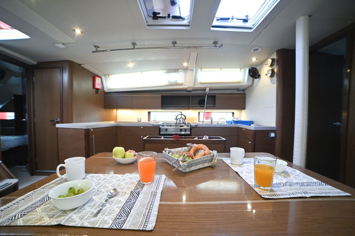 Galley of Andiamo, a Beneteau Oceanis 46.1 sailboat at Sami Municipal Unit, Greece