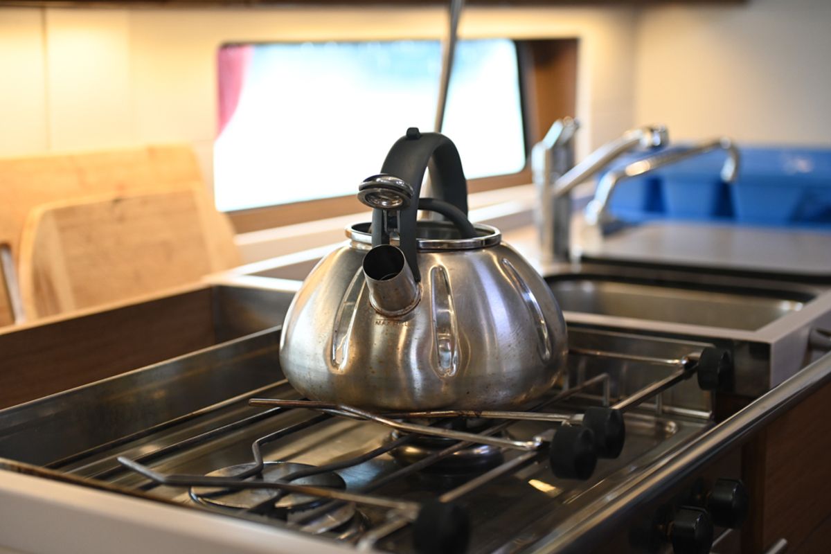 Galley of Andiamo, a Beneteau Oceanis 46.1 sailboat at Sami Municipal Unit, Greece