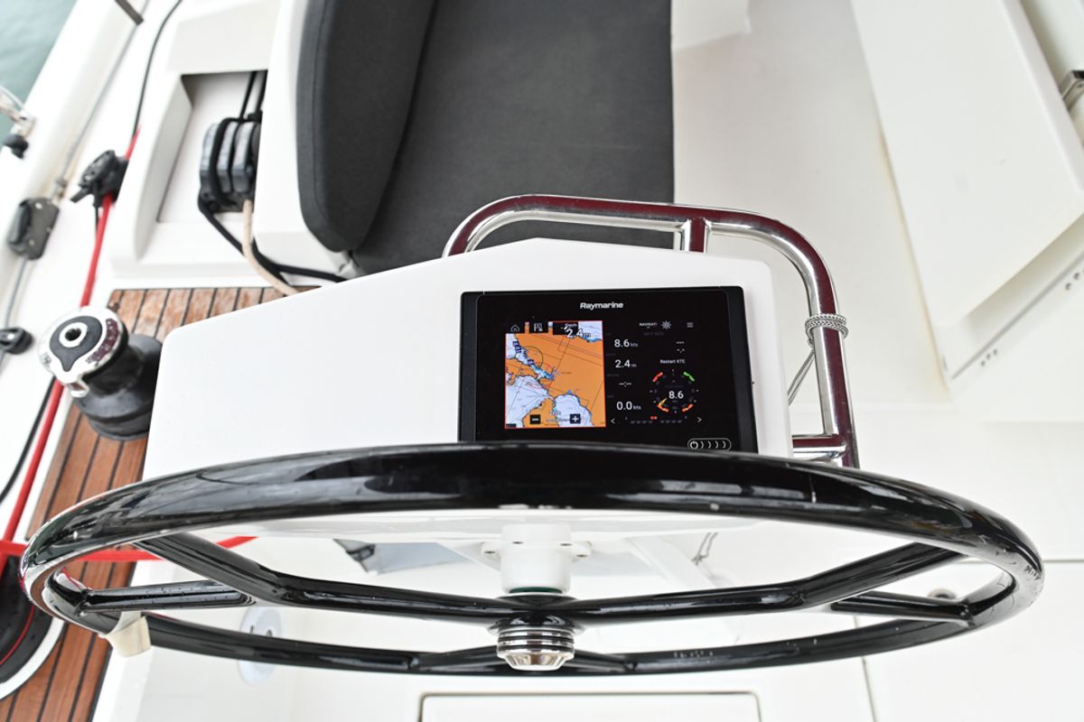 Cockpit of Andiamo, a Beneteau Oceanis 46.1 sailboat at Sami Municipal Unit, Greece