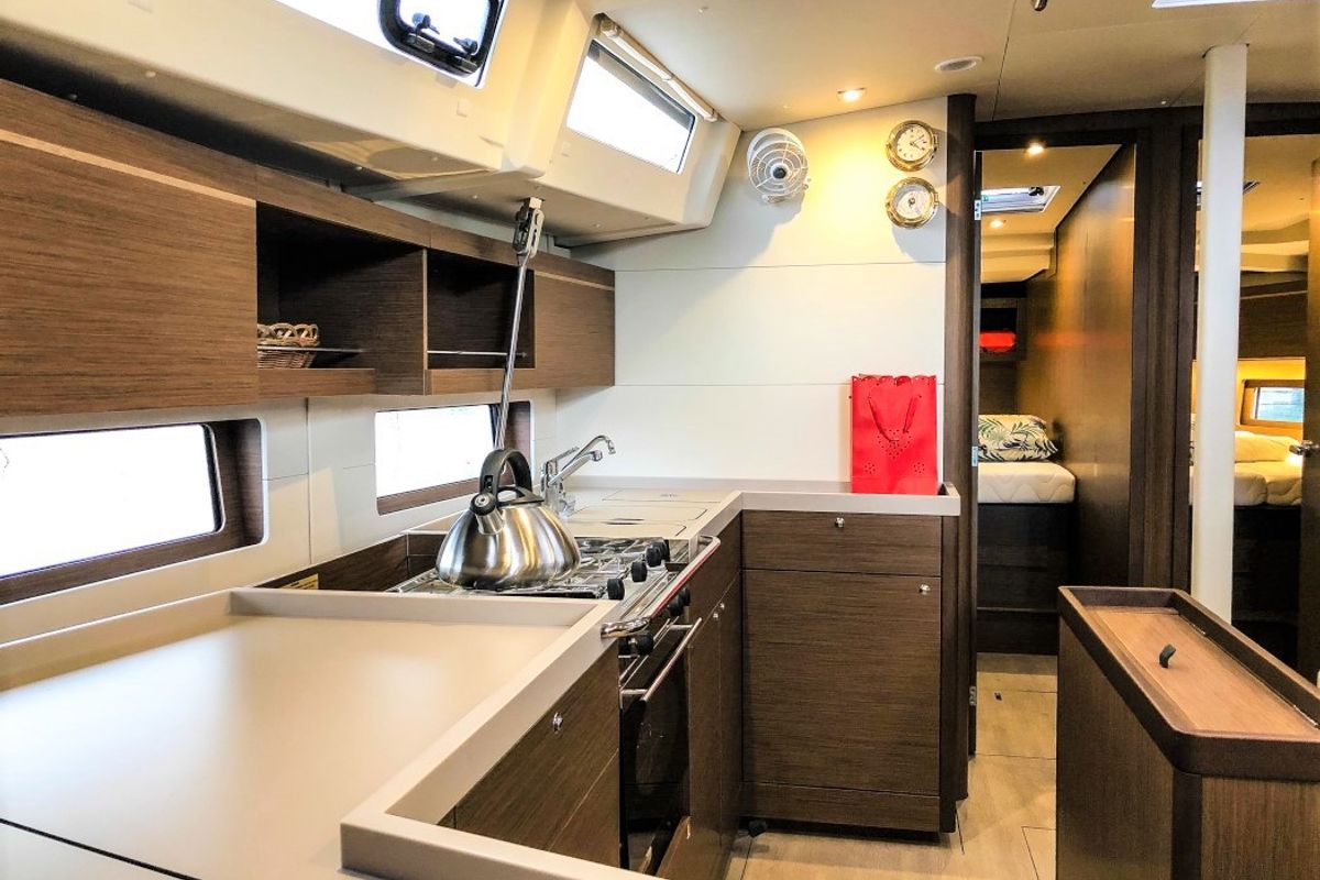 Galley of Andiamo, a Beneteau Oceanis 46.1 sailboat at Sami Municipal Unit, Greece