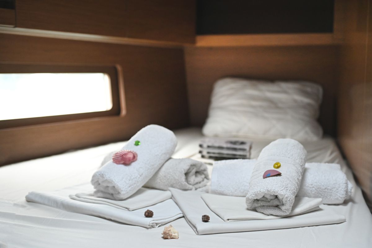Cabin on Andiamo, a Beneteau Oceanis 46.1 sailboat at Sami Municipal Unit, Greece