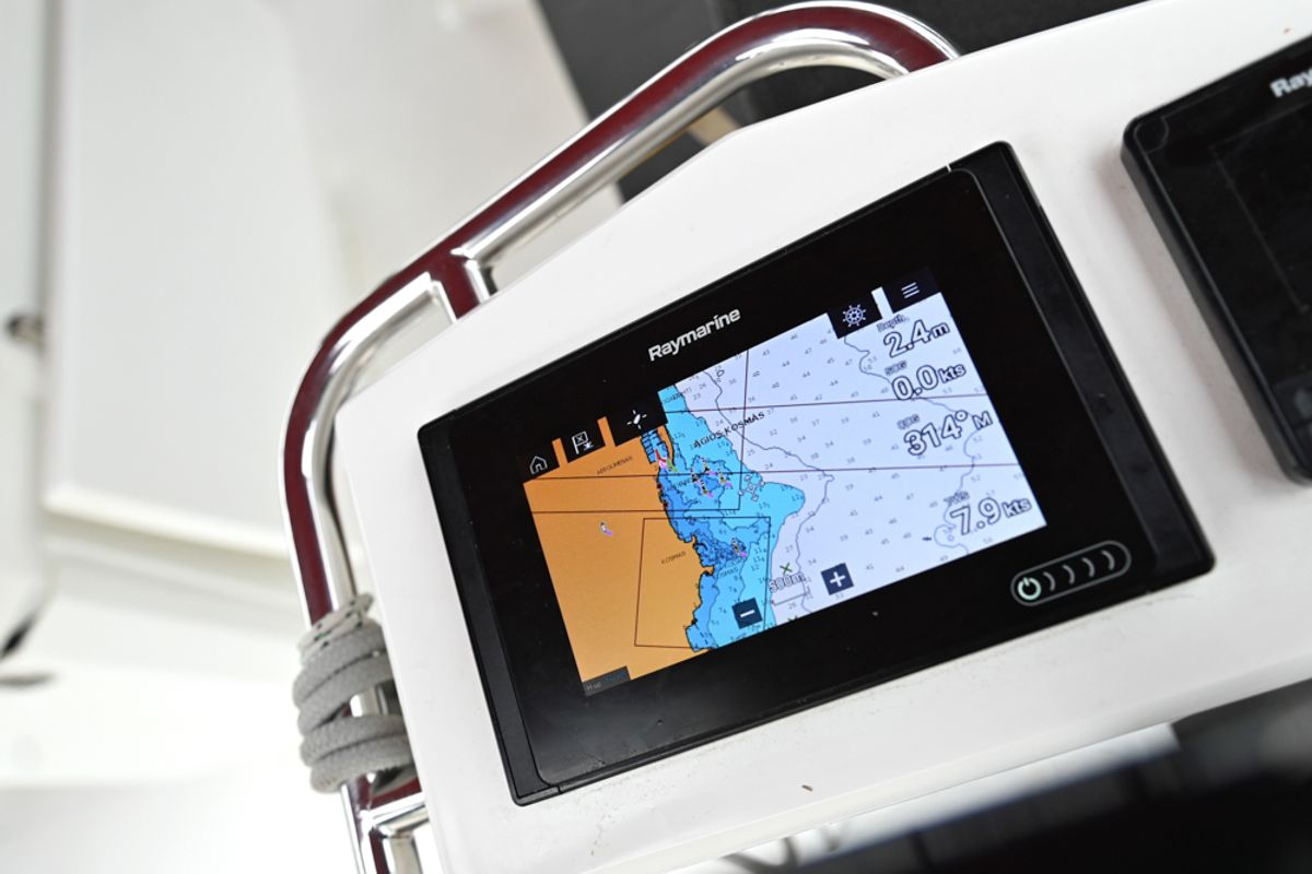 Cockpit of Andiamo, a Beneteau Oceanis 46.1 sailboat at Sami Municipal Unit, Greece