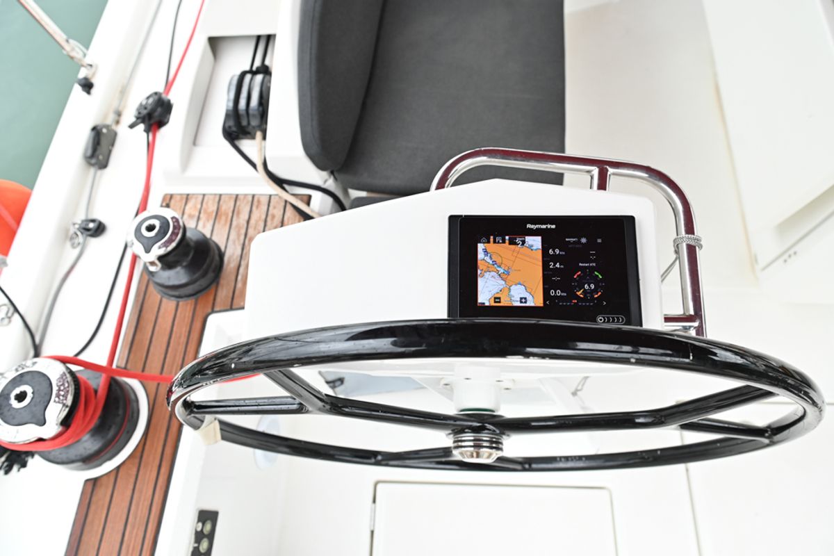 Cockpit of Andiamo, a Beneteau Oceanis 46.1 sailboat at Sami Municipal Unit, Greece