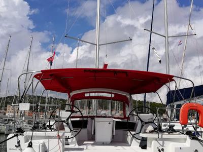 Deck of Andiamo, a Beneteau Oceanis 46.1 sailboat at Sami Municipal Unit, Greece