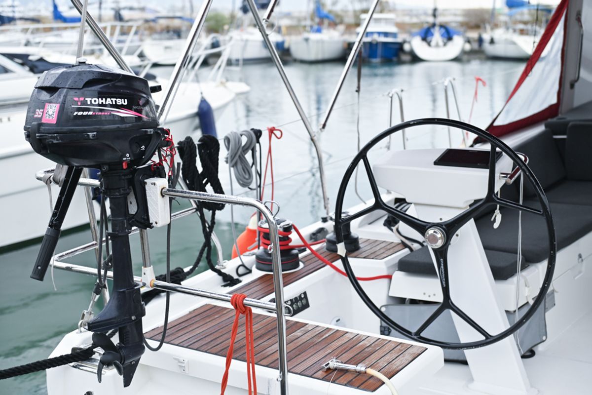 Cockpit of Andiamo, a Beneteau Oceanis 46.1 sailboat at Sami Municipal Unit, Greece