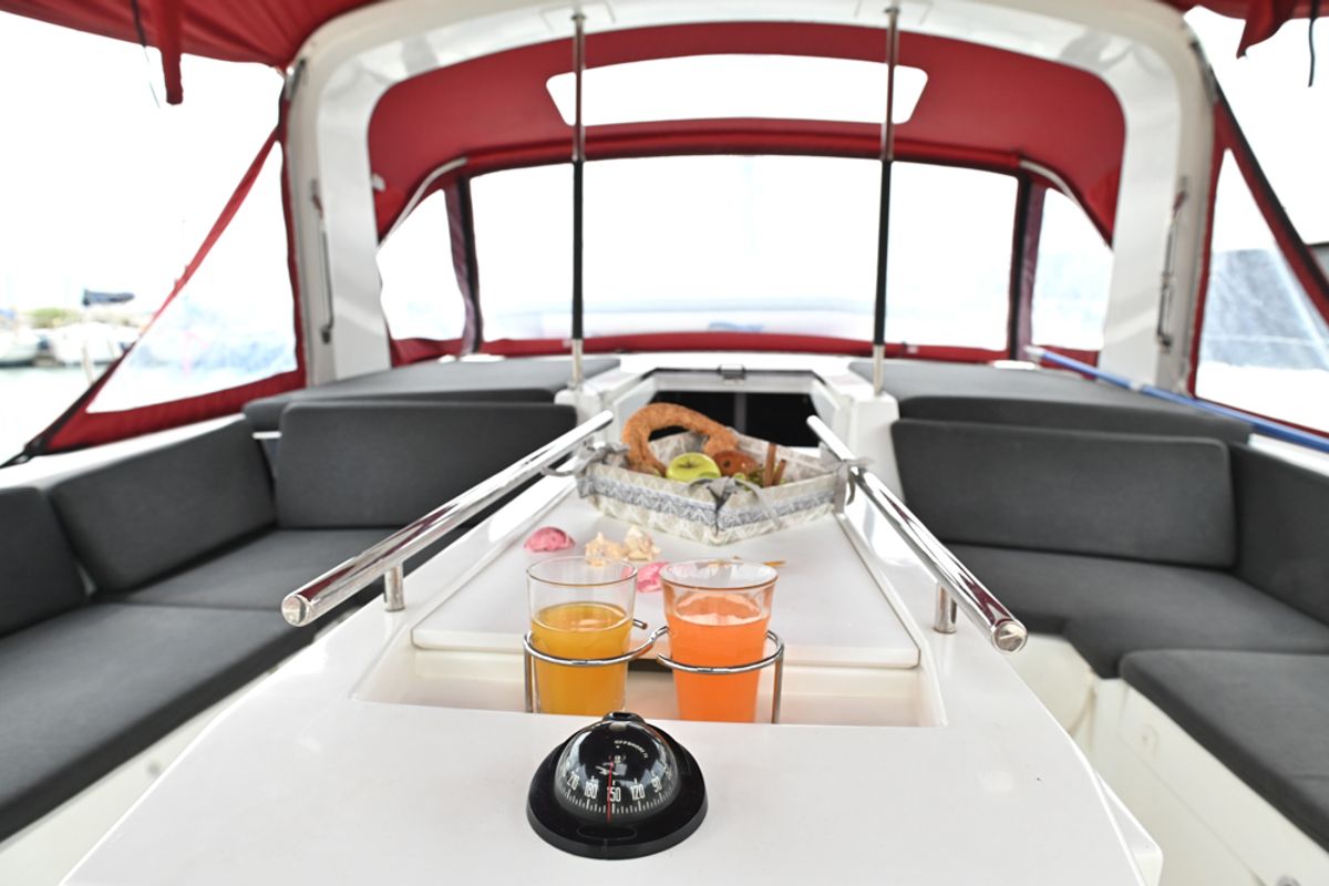Deck of Andiamo, a Beneteau Oceanis 46.1 sailboat at Sami Municipal Unit, Greece