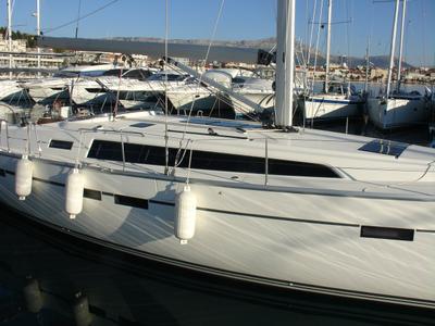 Exterior view of Dream 2, a Bavaria Cruiser 46 sailboat at Split, Croatia