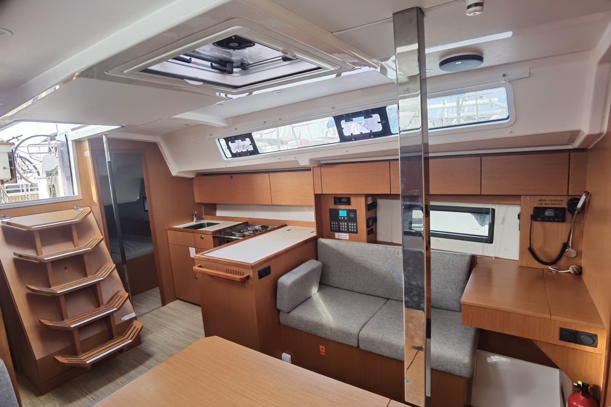 Galley of Sunny Day, a Bavaria C38 sailboat at Punat, Croatia