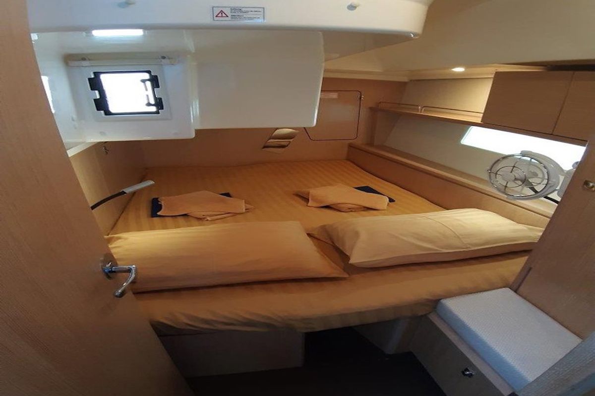 Cabin on Southern Star, a Bavaria C45 sailboat at Mai Khao, Thailand
