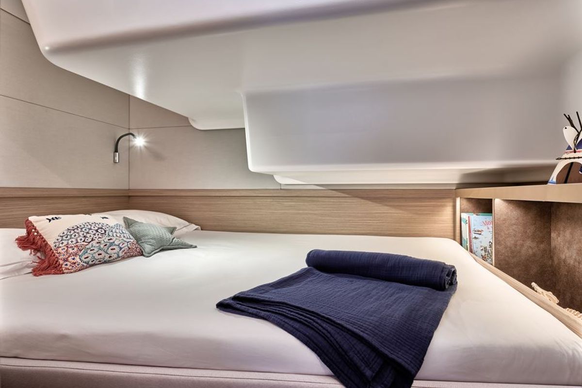 Cabin on Nevera, a Lagoon 51 catamaran at Seget Donji, Croatia