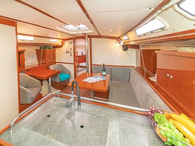 Galley of Flyer of Lorne, a Hanse Yachts Hanse 400 sailboat at Kos, Greece