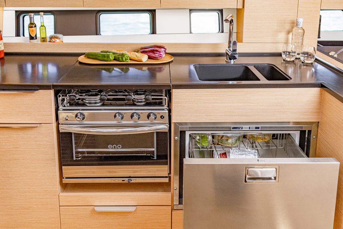 Galley of Perfect Stranger, a Hanse Yachts Hanse 460 sailboat at Općina Sukošan, Croatia