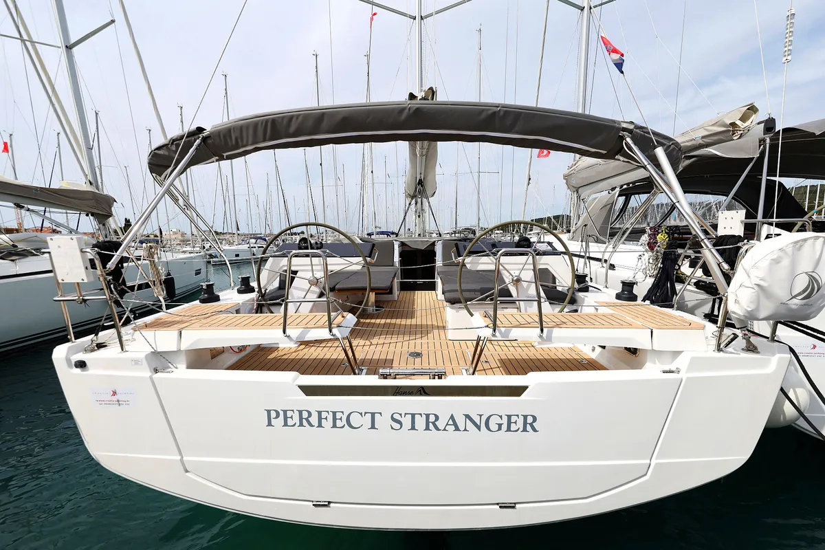 Perfect Stranger, a Hanse Yachts Hanse 460 sailboat at Općina Sukošan, Croatia