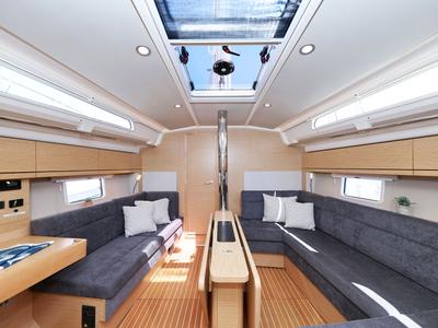 Salon of Quintessence, a Hanse Yachts Hanse 418 sailboat at Općina Sukošan, Croatia
