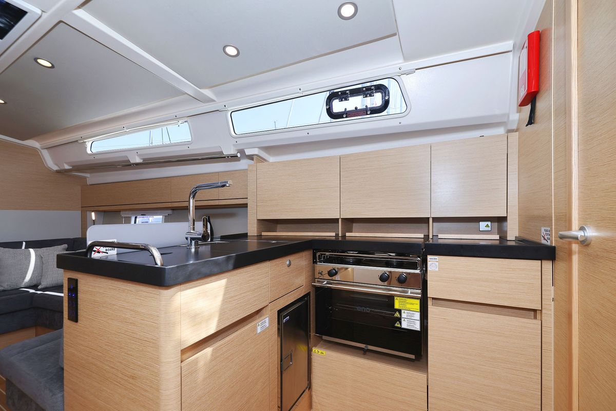 Galley of Quintessence, a Hanse Yachts Hanse 418 sailboat at Općina Sukošan, Croatia