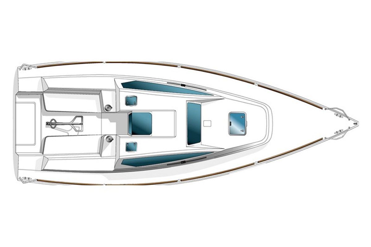 Floor plan of Little Wing, a RM Yachts RM 890 sailboat at Port Navalo, France