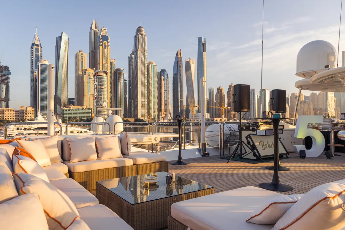 Behike, a Luxury Luxury Motor Yacht yacht at Dubai Harbour, United Arab Emirates