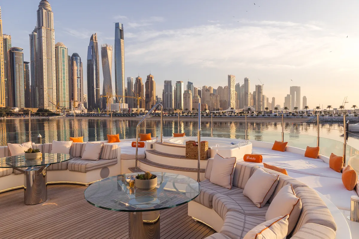 Behike, a Luxury Luxury Motor Yacht yacht at Dubai Harbour, United Arab Emirates