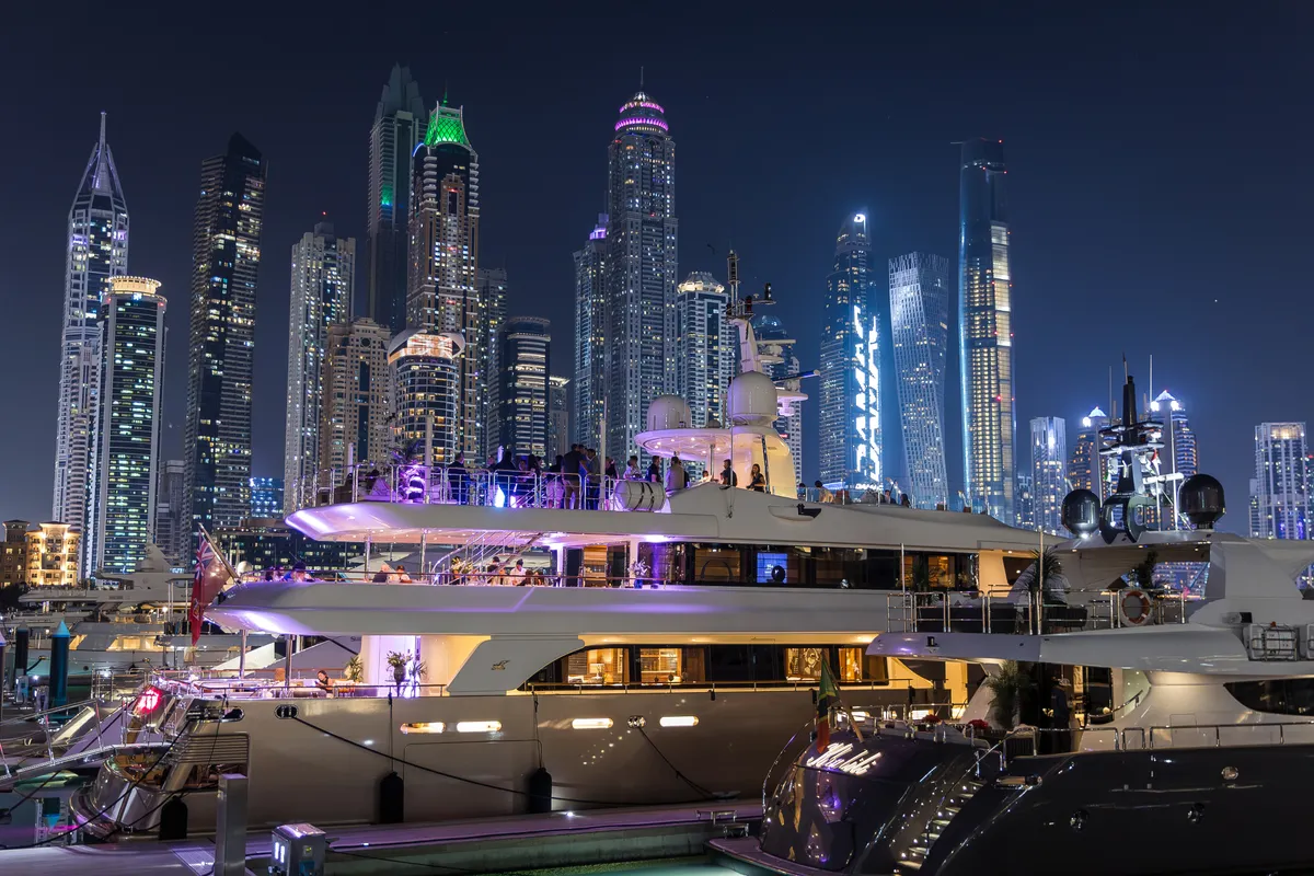 Behike, a Luxury Luxury Motor Yacht yacht at Dubai Harbour, United Arab Emirates