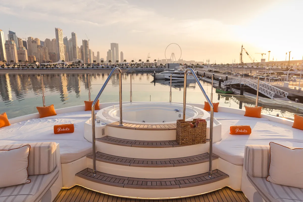 Behike, a Luxury Luxury Motor Yacht yacht at Dubai Harbour, United Arab Emirates