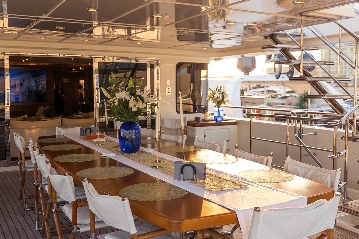 Behike, a Luxury Luxury Motor Yacht yacht at Dubai Harbour, United Arab Emirates