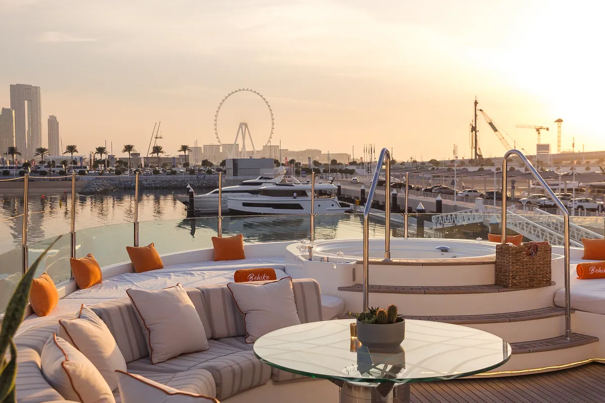 Behike, a Luxury Luxury Motor Yacht yacht at Dubai Harbour, United Arab Emirates