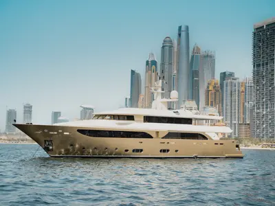 Behike, a Luxury Luxury Motor Yacht yacht at Dubai Harbour, United Arab Emirates