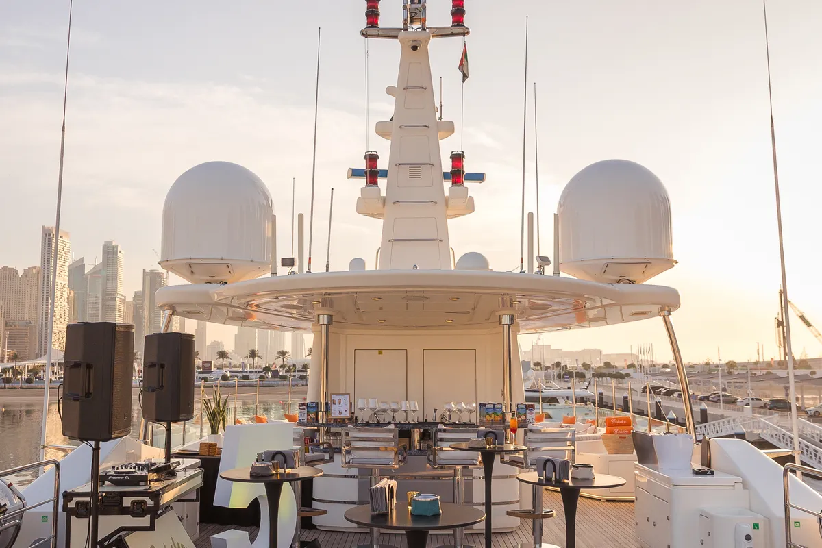 Behike, a Luxury Luxury Motor Yacht yacht at Dubai Harbour, United Arab Emirates