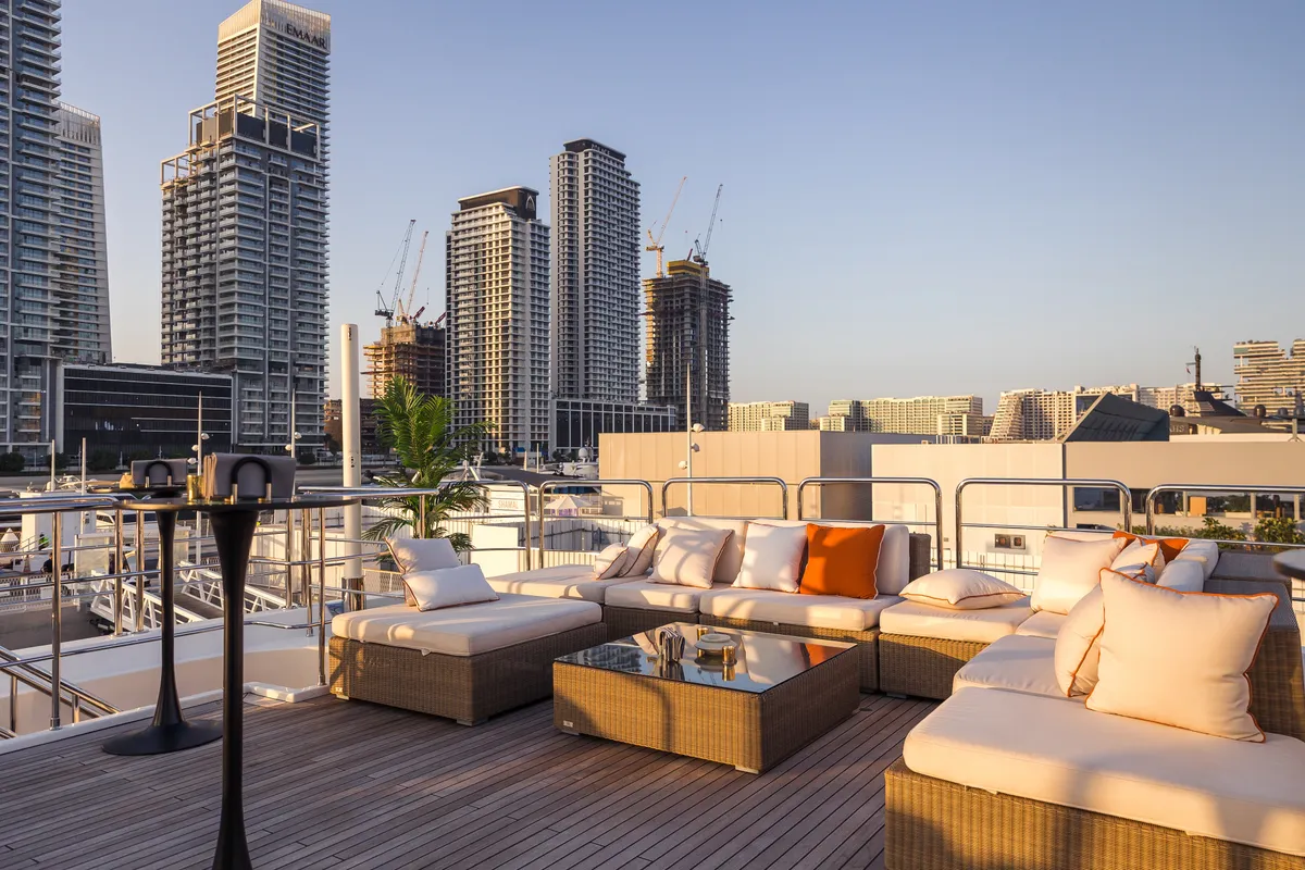 Behike, a Luxury Luxury Motor Yacht yacht at Dubai Harbour, United Arab Emirates