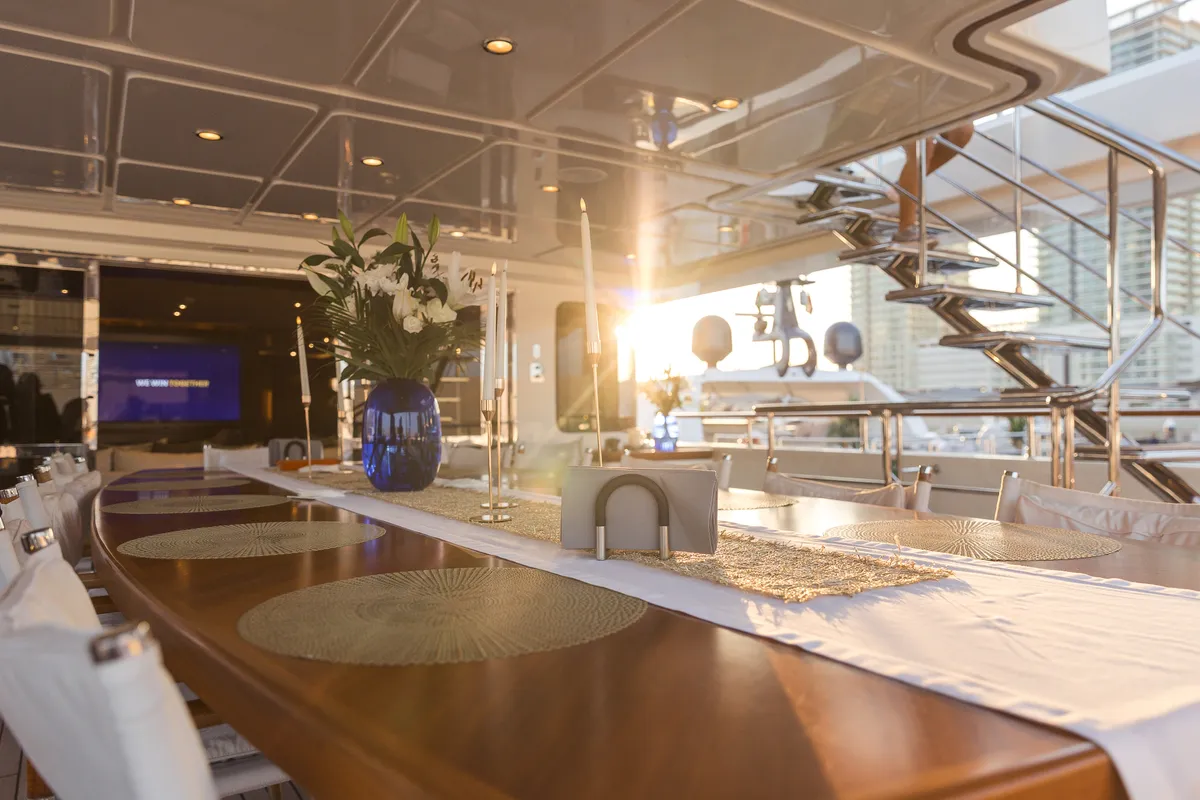 Behike, a Luxury Luxury Motor Yacht yacht at Dubai Harbour, United Arab Emirates