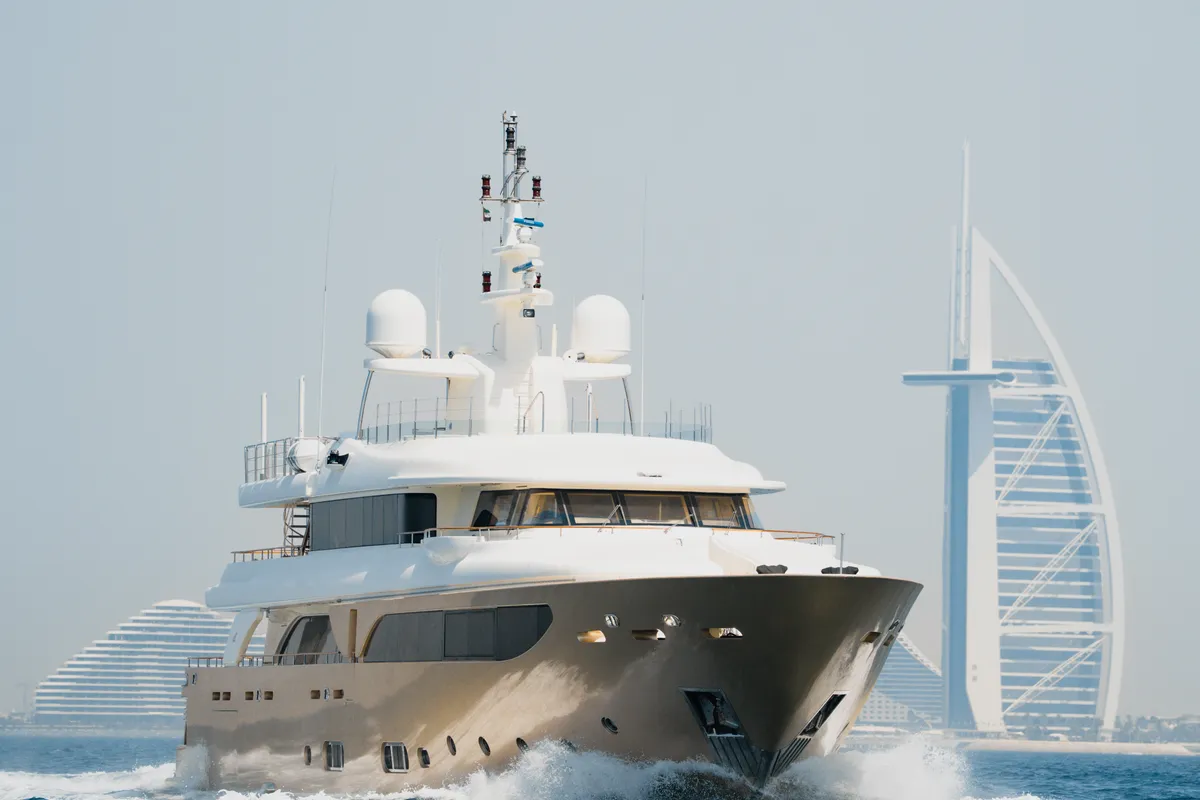Behike, a Luxury Luxury Motor Yacht yacht at Dubai Harbour, United Arab Emirates