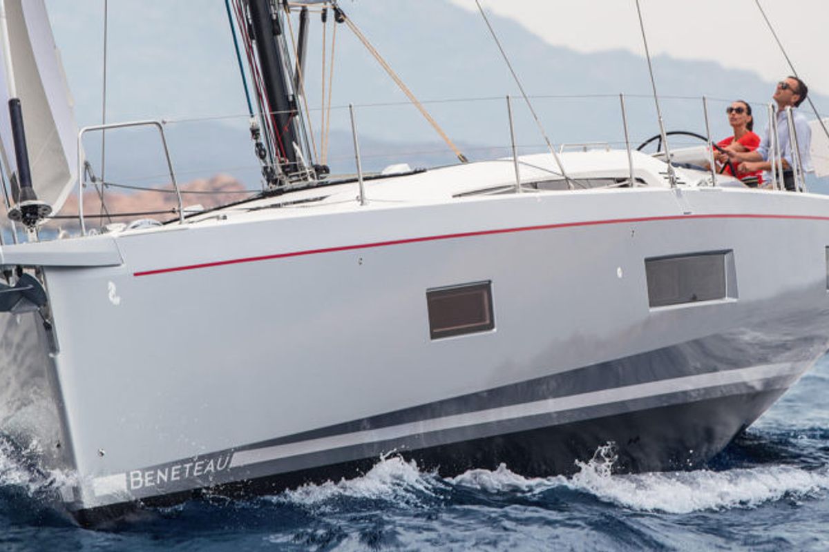 Exterior view of Bluescape II, a Beneteau Oceanis 51.1 sailboat at Lavreotiki Municipal Unit, Greece