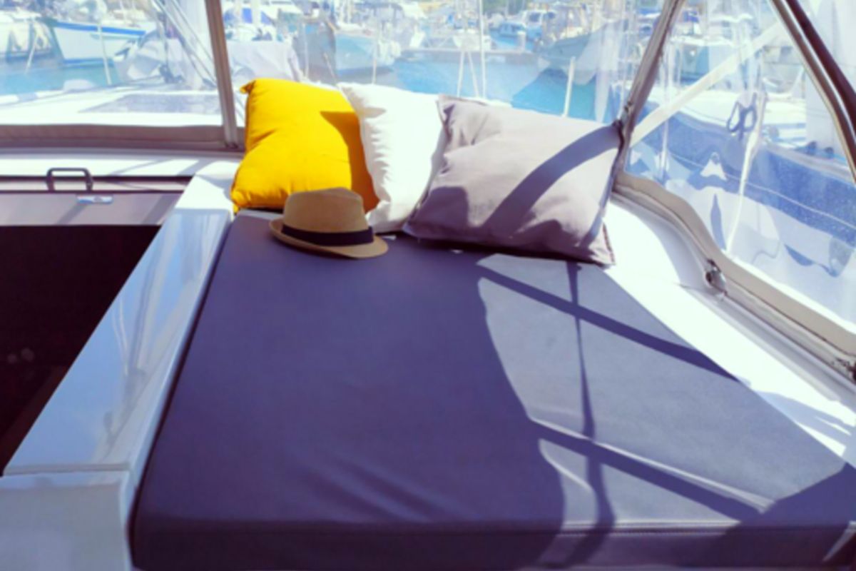 Deck of Infinity, a Beneteau Oceanis 51.1 sailboat at Municipal Unit of Lefkada, Greece
