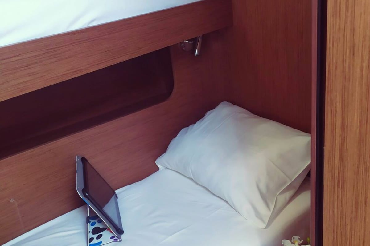 Cabin on Infinity, a Beneteau Oceanis 51.1 sailboat at Municipal Unit of Lefkada, Greece