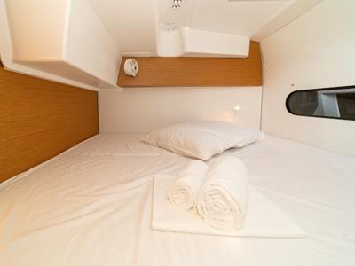Cabin on First Glimpse, a Excess 11 catamaran at Skradin, Croatia