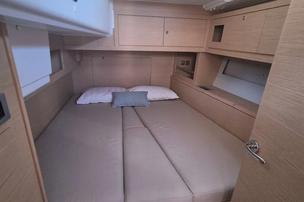 Cabin on Premium +, a Dufour 530 sailboat at Rosignano Solvay, Italy