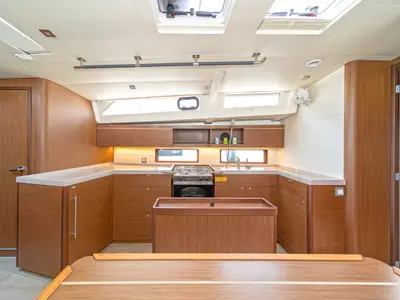 Galley of Joanna, a Beneteau Oceanis 46.1 sailboat at Volos Municipality, Greece
