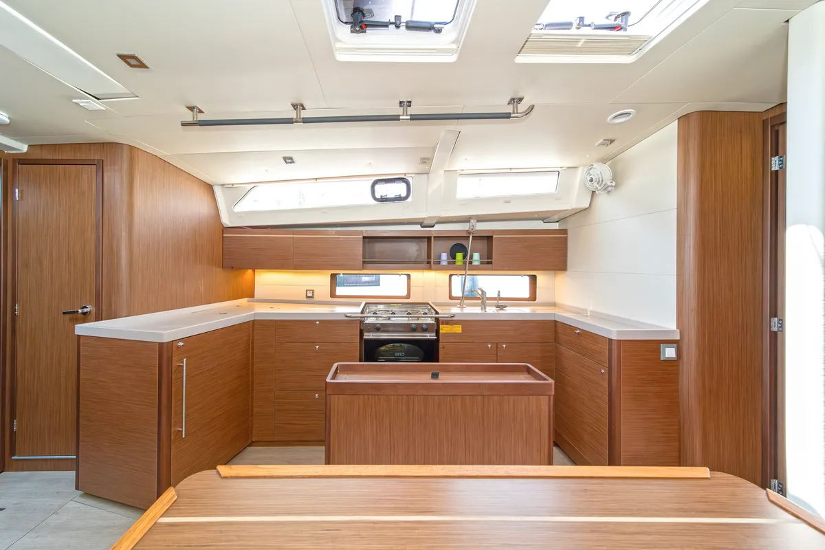 Galley of Joanna, a Beneteau Oceanis 46.1 sailboat at Volos Municipality, Greece