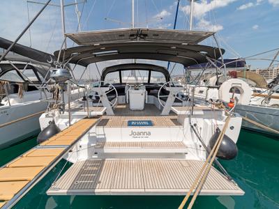 Deck of Joanna, a Beneteau Oceanis 46.1 sailboat at Volos Municipality, Greece