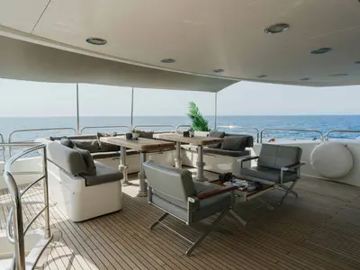 Encore, a Luxury Luxury Motor Yacht yacht at Dubai Harbour, United Arab Emirates