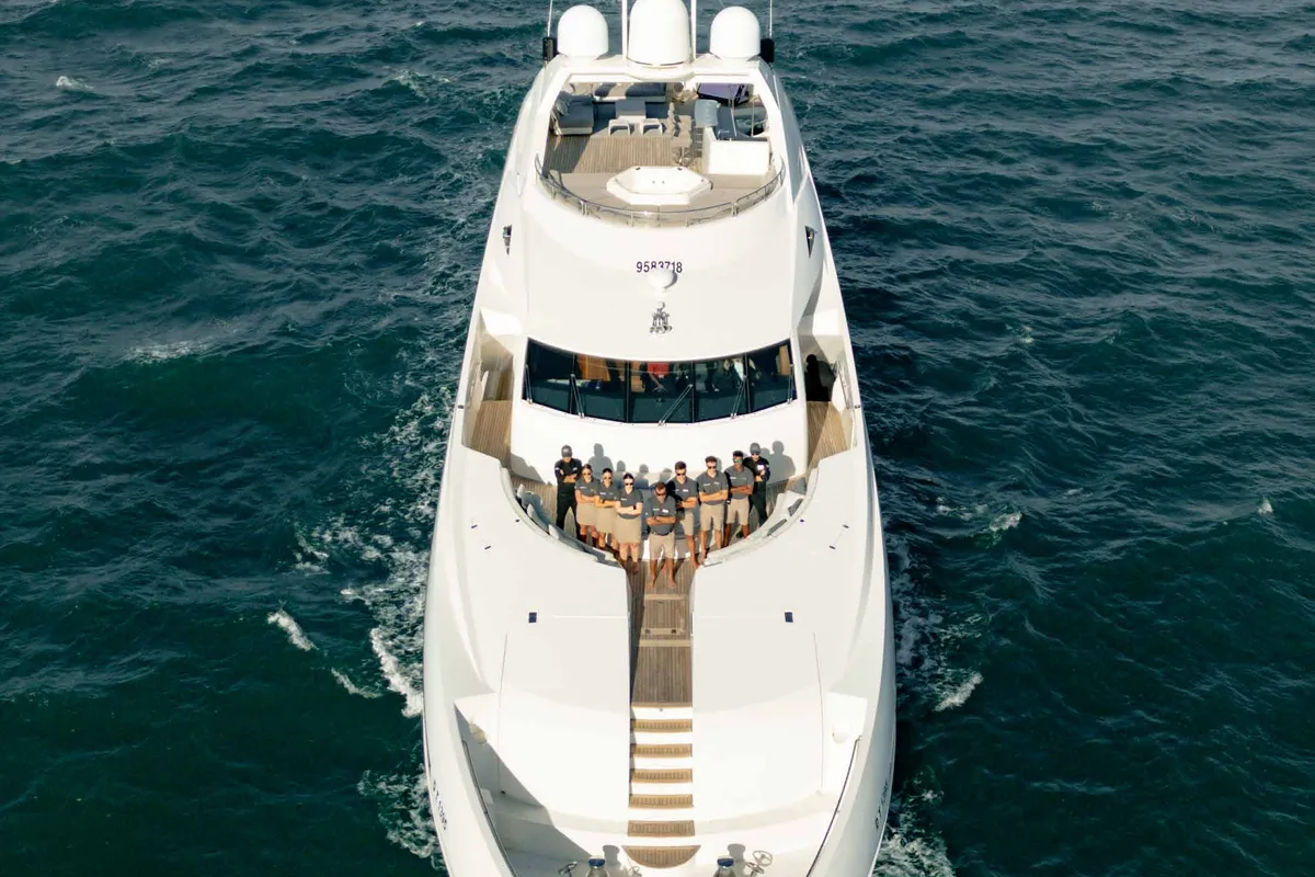 Encore, a Luxury Luxury Motor Yacht yacht at Dubai Harbour, United Arab Emirates