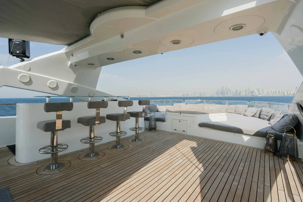 Encore, a Luxury Luxury Motor Yacht yacht at Dubai Harbour, United Arab Emirates