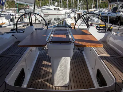 Salon of Tightrope, a Elan Impression 45 sailboat at Grad Pula, Croatia