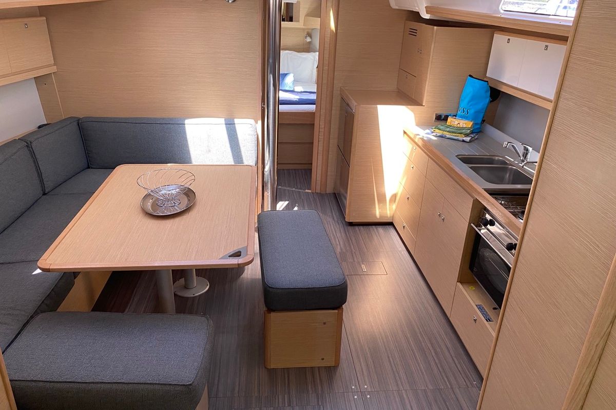 Galley of Pavo, a Dufour 430 sailboat at Olbia, Italy
