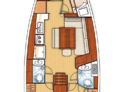 Playmaker, a Beneteau Oceanis 43 sailboat at Općina Sukošan, Croatia