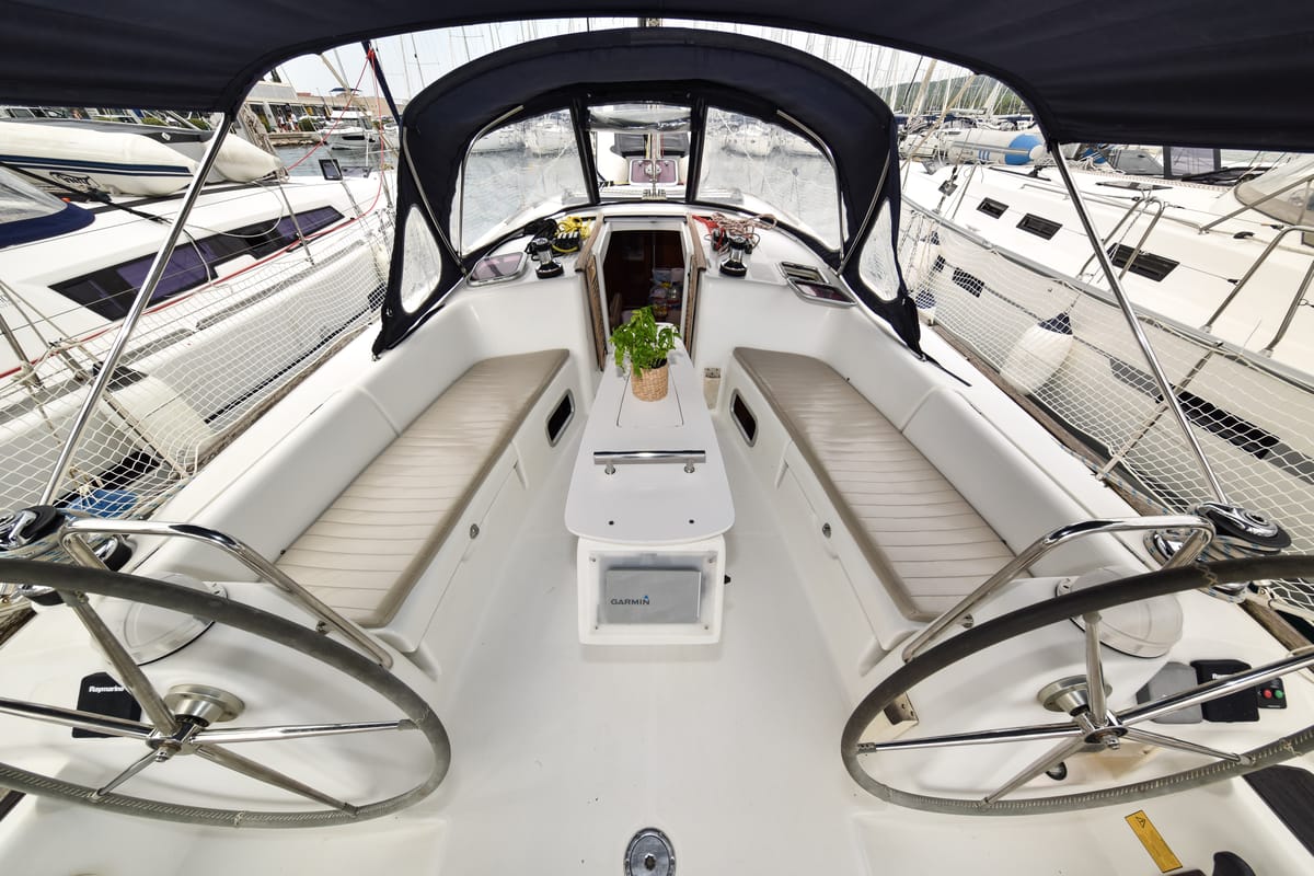 Playmaker, a Beneteau Oceanis 43 sailboat at Općina Sukošan, Croatia