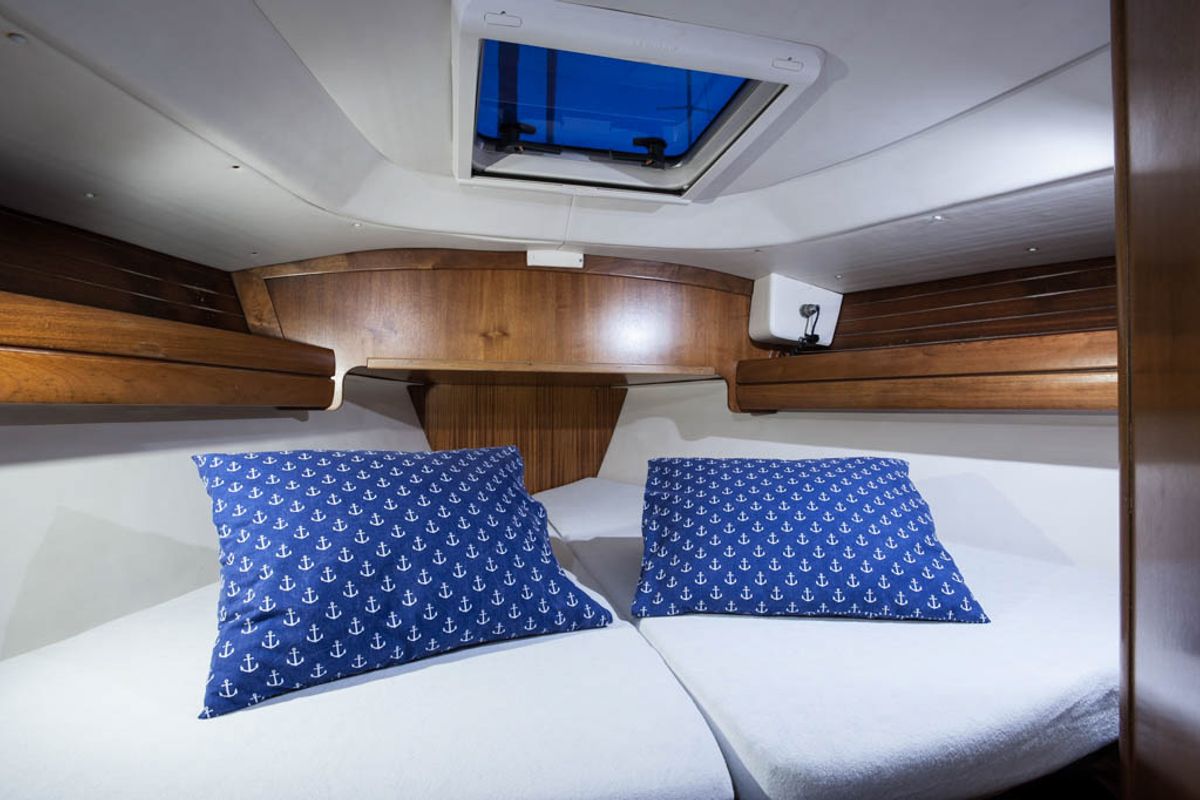 Cabin on Pasja, a Dufour 45 Classic sailboat at Zadar, Croatia