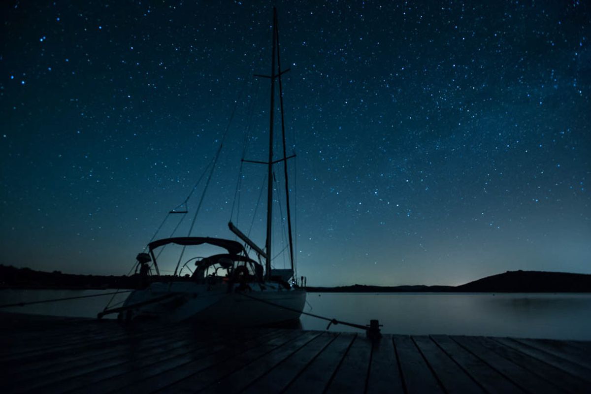 Exterior view of Pasja, a Dufour 45 Classic sailboat at Zadar, Croatia