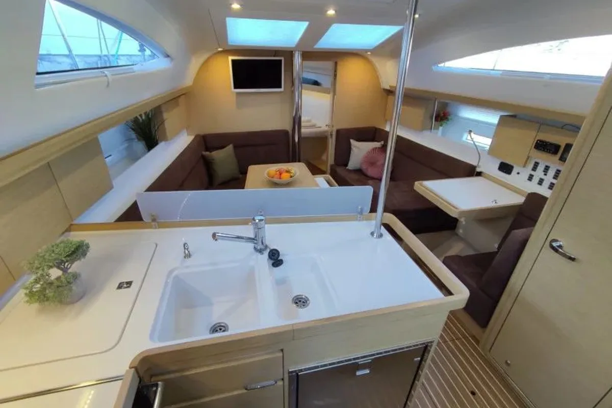 Galley of KARLETA, a Elan Impression 40 sailboat at Općina Baška Voda, Croatia
