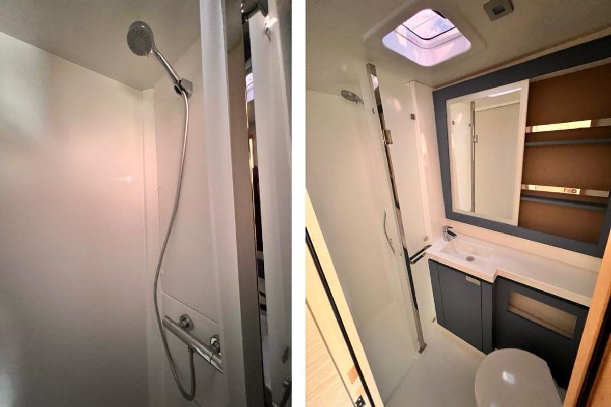 Head on Nami, a Fountaine Pajot Elba 45 catamaran at Salerno, Italy